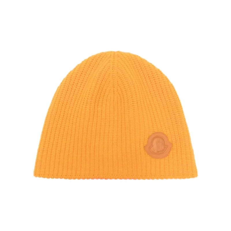 Moncler Logo-patch Ribbed-knit Beanie-0