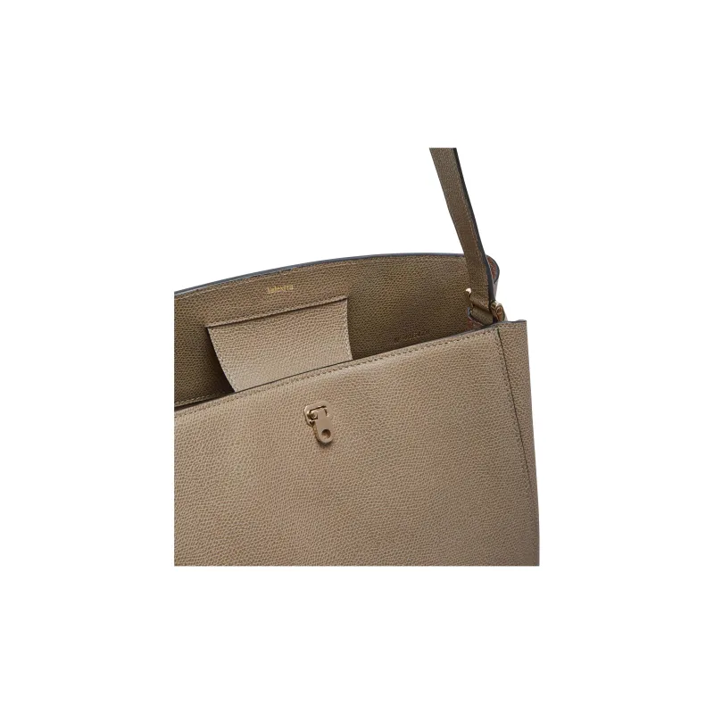 Valextra Brera Millepunte Calfskin Crossbody Handbag, Shoulder Bag Women's Oyster Brown-3