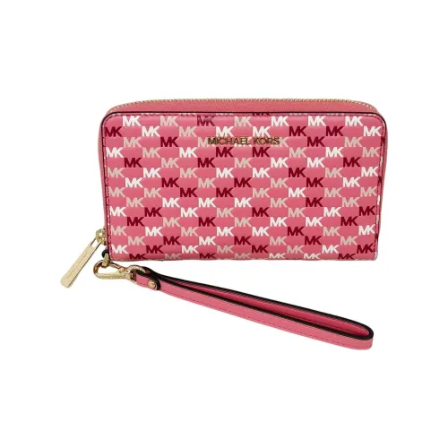 MICHAEL KORS Jet Set Travel Pure Vegan Leather Wallet Regular Women's Rose Pink
