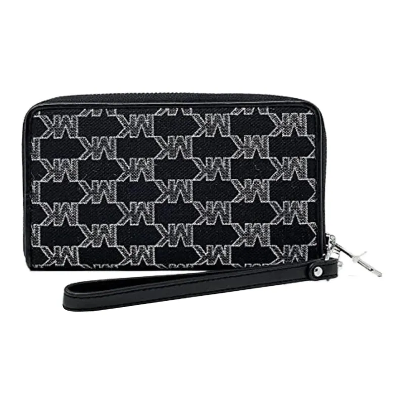 MICHAEL KORS Jet Set Travel Jacquard With Leather Wallet Tubas Women's Black-2