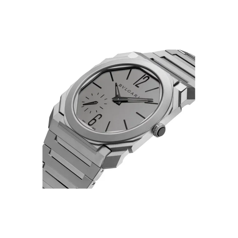 BVLGARI OCTO Collection Wrist Watch Automatic Mechanical Movement Titanium Strap Gray Dial Men's-1