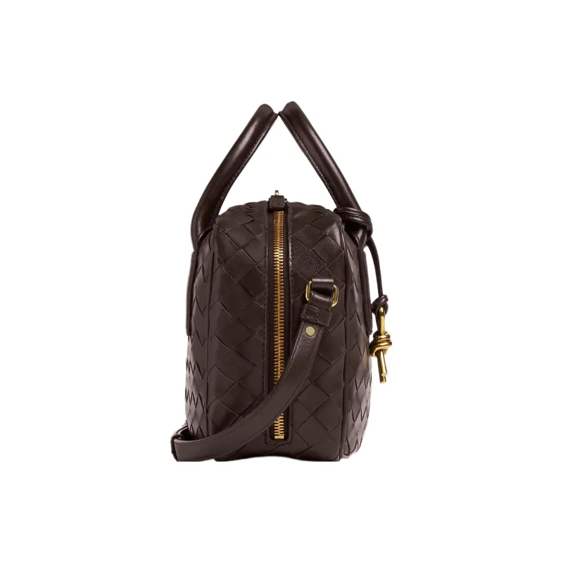 Bottega Veneta Sheepskin Shoulder Bag, Crossbody Bag, Handbag Trumpets Women's Chocolate Brown-1