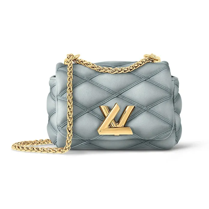 LOUIS VUITTON Pico GO 14 Leather Crossbody Bag, Shoulder Bag Regular Women's Light Gray-0