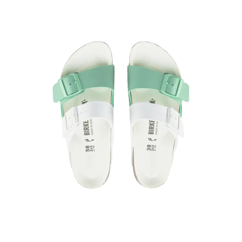 Birkenstock Slip-Resistant Slide Slippers Unisex White Green-3