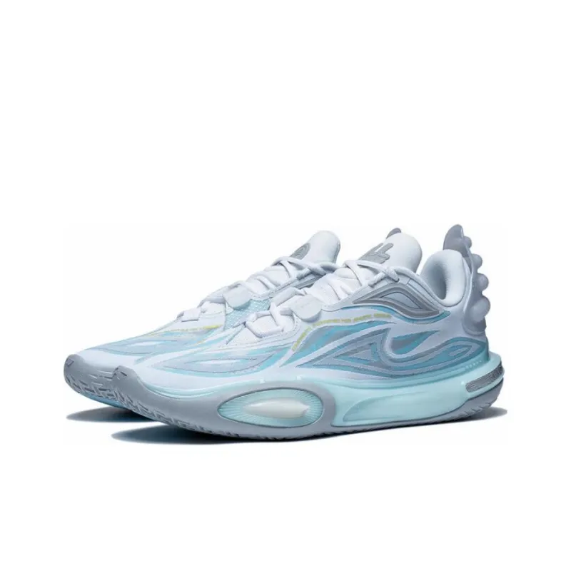LiNing All City 11 V2 Wade Cushioning Low Top Basketball Shoes Men's Blue White PE Version-2