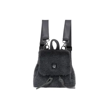 REBIRTH Plush Backpack Regular Unisex Ink Night Gray/Blush