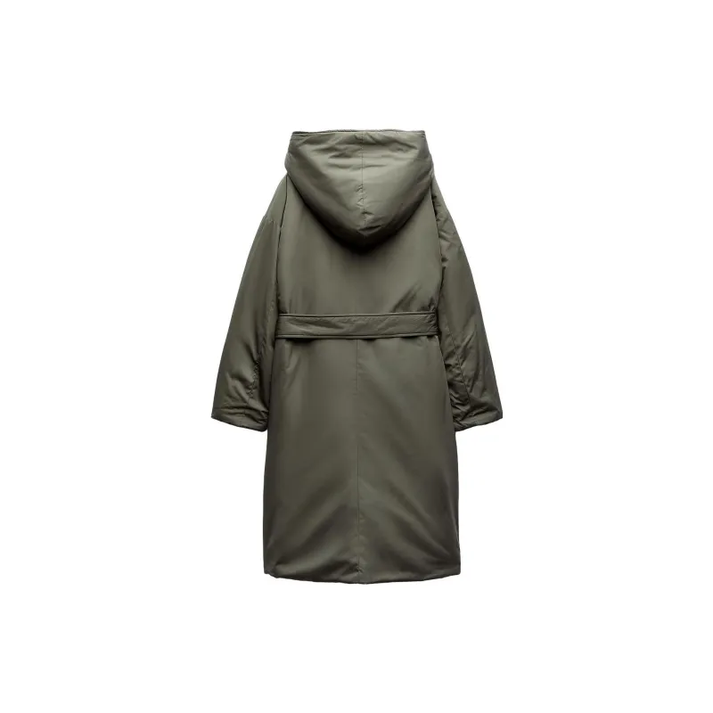 ZARA Puffer Jacket Women's Khaki-1