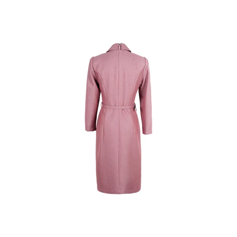 MISSSHINE Long Sleeved Dresses Women's Pink-1