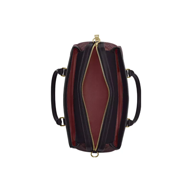 COACH Darcie Canvas With Leather One Shoulder Handbags Large Size Women's Deep Red-2