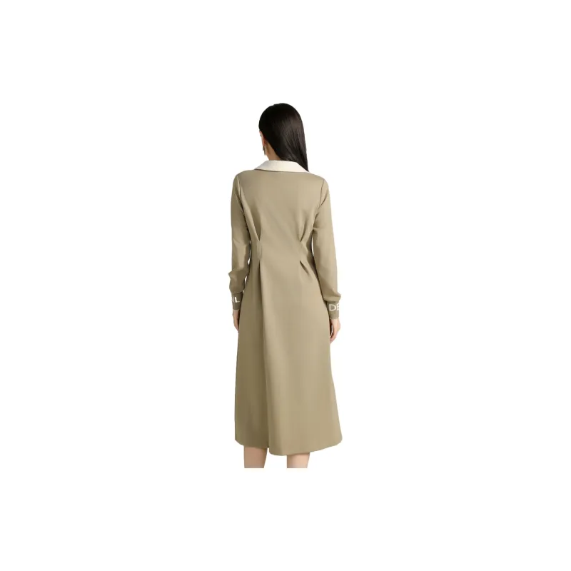 SMEN Long Sleeved Dresses Women's Green-0