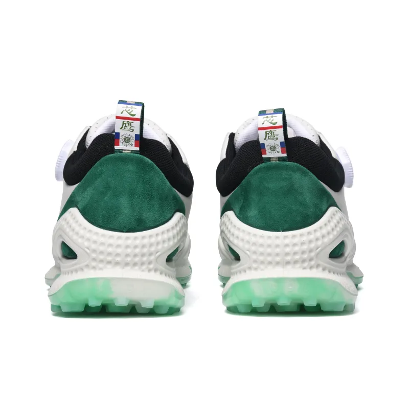 Xceo1996 Core Falcon Slip Resistant, Abrasion Resistant, Waterproof Low Top Golf Shoes Unisex White Green-3