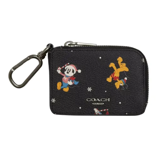 Disney X COACH Key Case Key Pouches Black