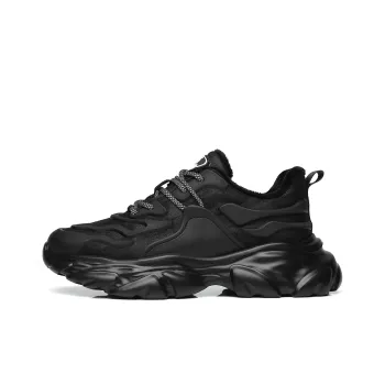 15 MINS Wear-Resistant Low-Top Chunky Sneakers Men's Black