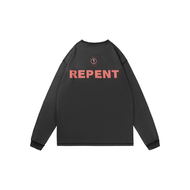 False Perception Sweatshirt Unisex Washed Black-1