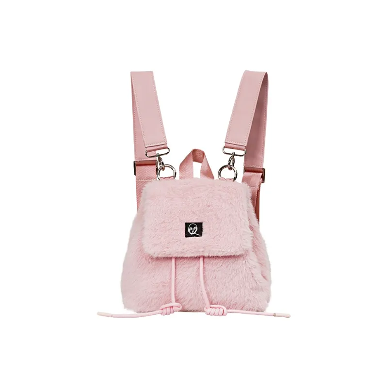 REBIRTH Plush Backpack Regular Unisex Ink Night Gray/Blush-8