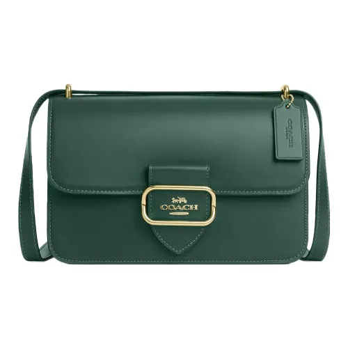 COACH Morgan Calfskin Small Square Bag Shoulder Bag, Crossbody Bag Medium Size Women's Black Pine