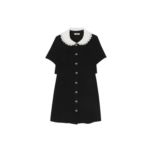 Sandro Short-Sleeved Dresses Women's Black