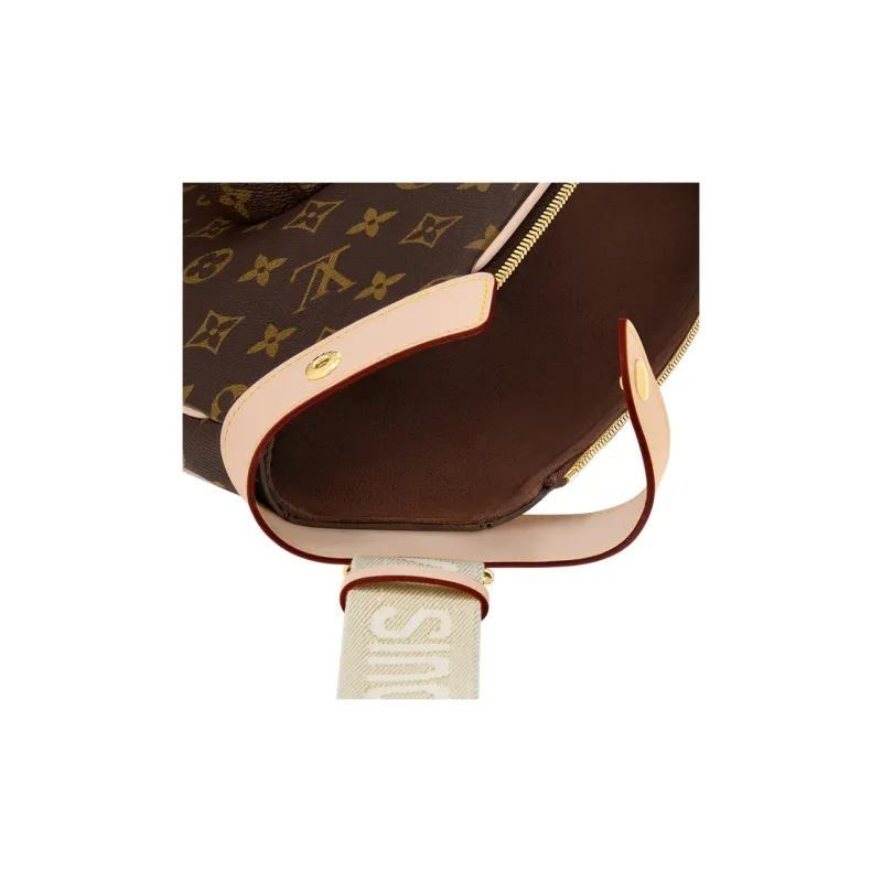 LOUIS VUITTON Suzanne Etui Leather Tennis Racket Storage Bag Unisex Brown-4