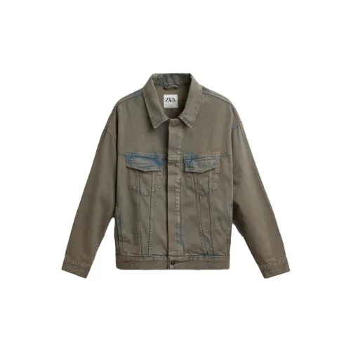 ZARA Jackets Men Brown