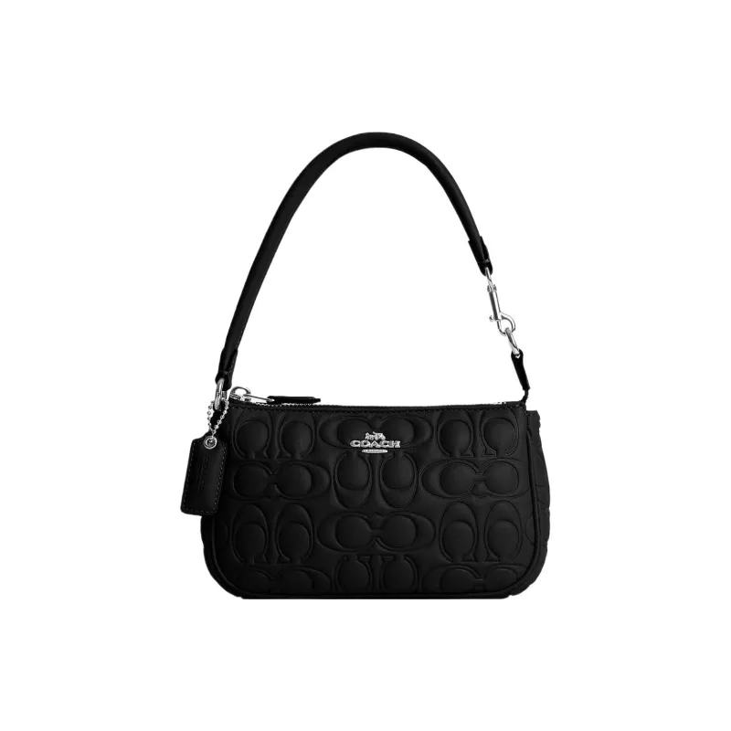 COACH Nolita Cow Leather Shoulder Bag, Handbag, Shoulder Bag Women's Black-0