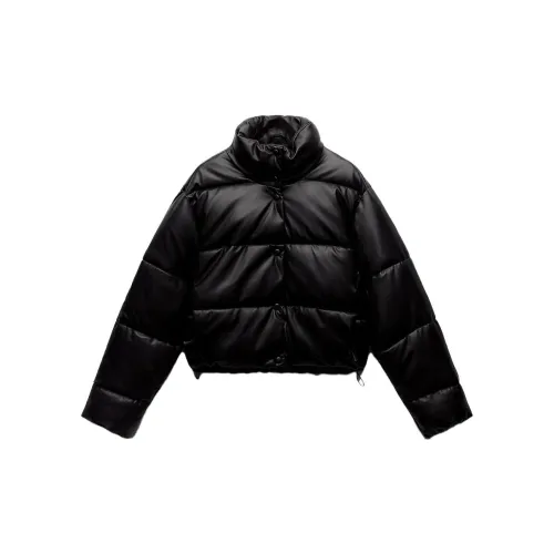 ZARA Puffer Jackets Women's Black