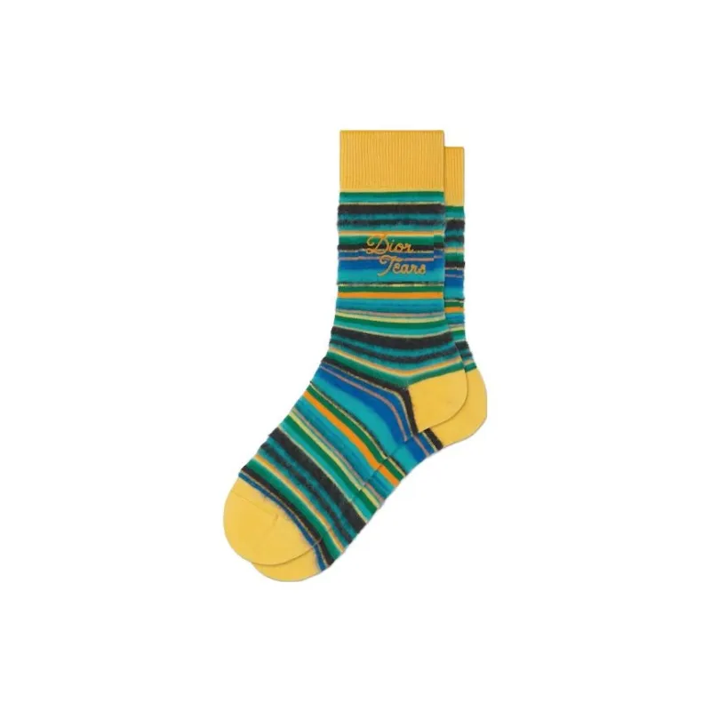 DIOR X Denim Tears Socks 'Blue/Yellow'-0