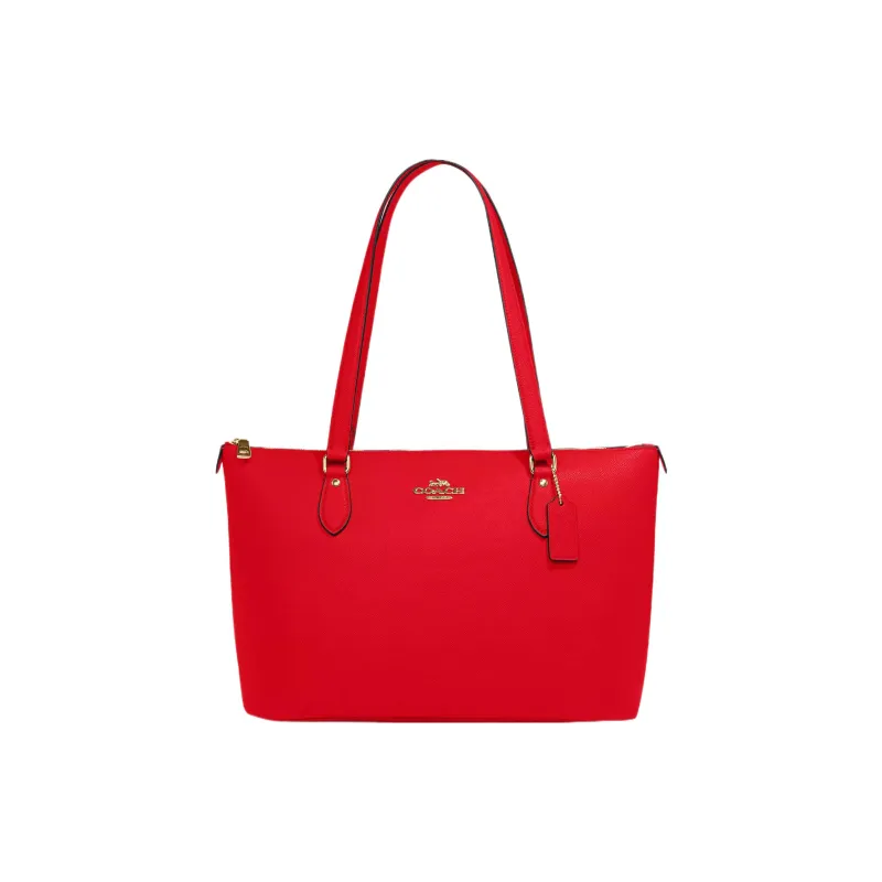 COACH Gallery Leather Tote Bag Shopping Bag Handbag Shoulder Bag Women's Red-0