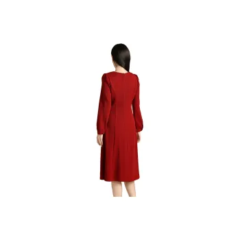 SMEN Long-Sleeved Dresses Women's Red
