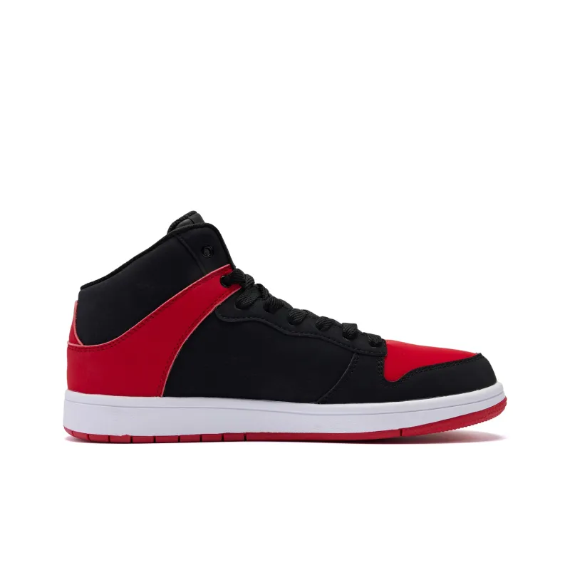 QIAODAN Skateboard Shoes Men High Top Black Red-1