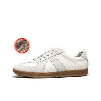 LEAVELAND Low-Top Stylish Skateboarding Shoes Unisex White