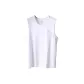 Shoulder Width Crew Neck Tank Top (White) Pure Cotton Skin-Friendly/Moisture-Wicking Breathable