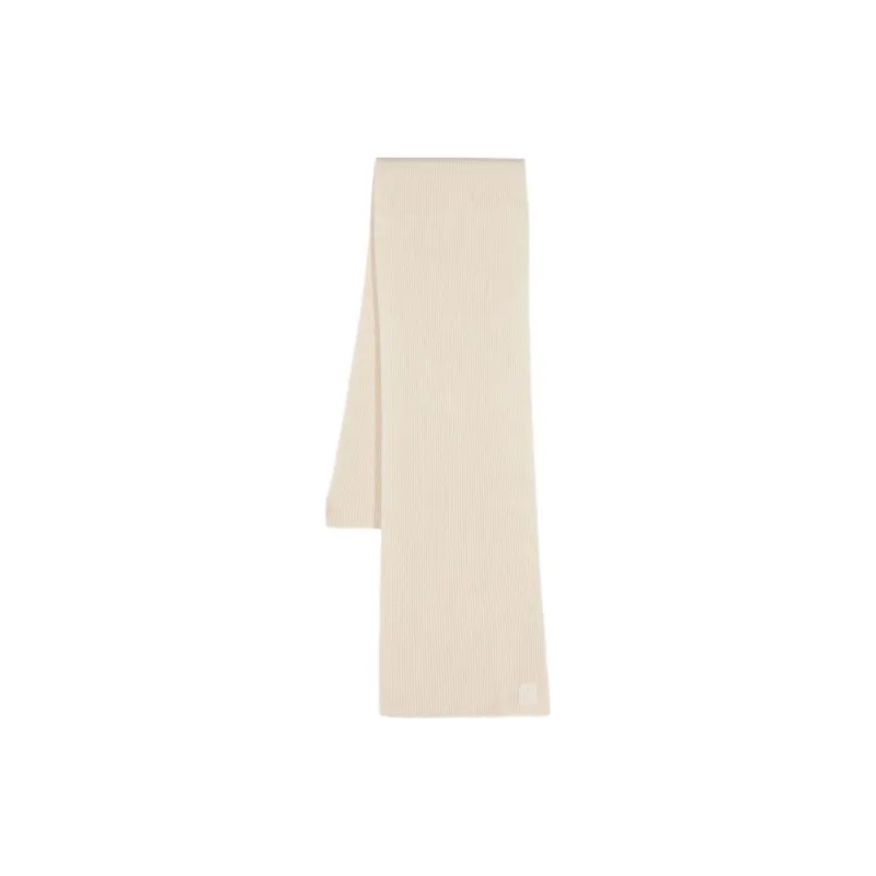 TOTEME Ribbed-knit Embroidered-logo Scarf-0