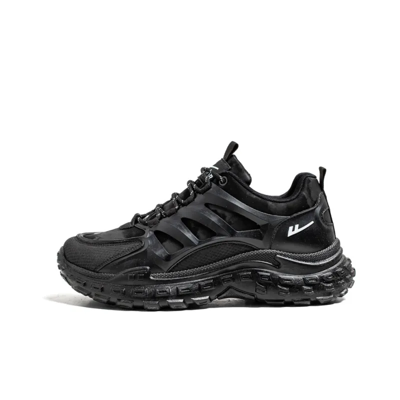 Warrior Abrasion Resistant Slip Resistant Low Top Chunky Sneakers Men's Black-0