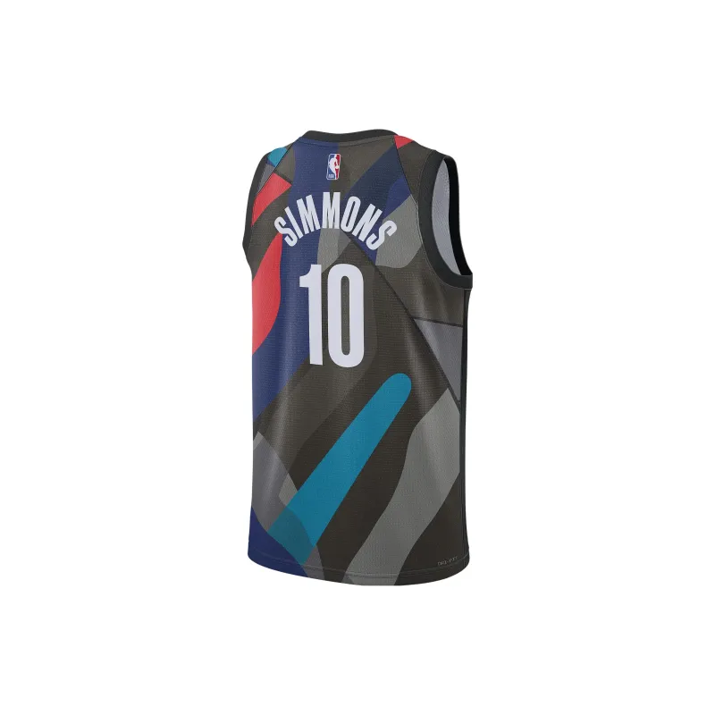 Nike x KAWS Basketball Jersey City Edition 2023/24, Brooklyn Nets, Simmons Size 10 Men's Black-1