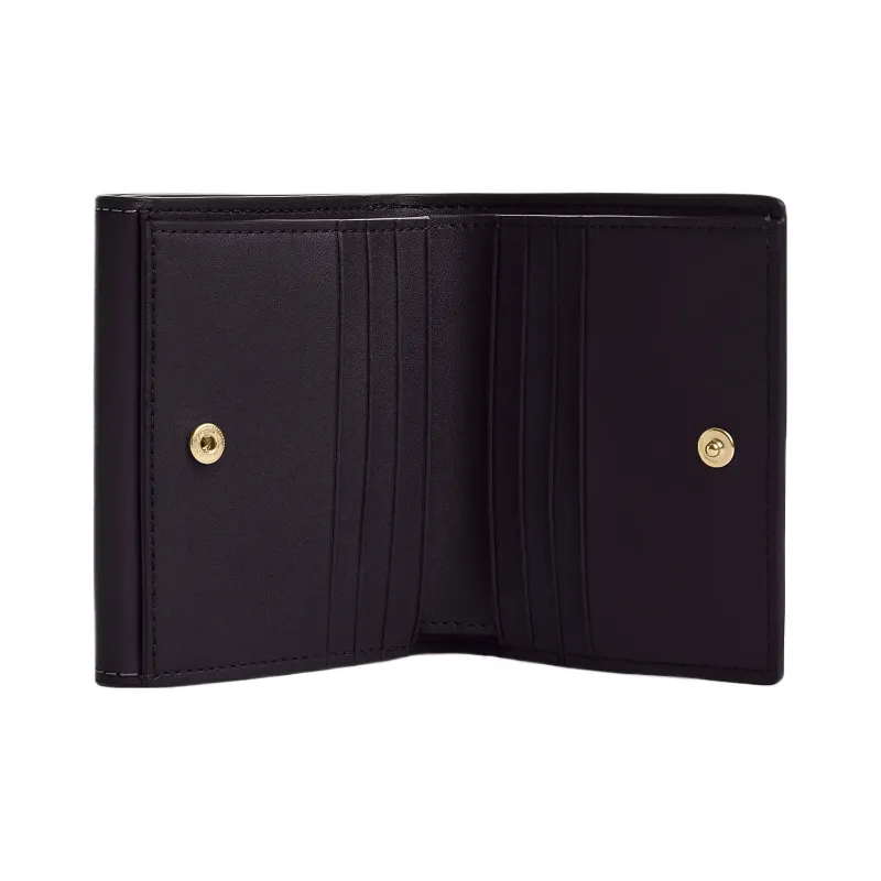 COACH Morgan Canvas With Leather Coin Purses Wallets Women's Gold & Dark Red-1