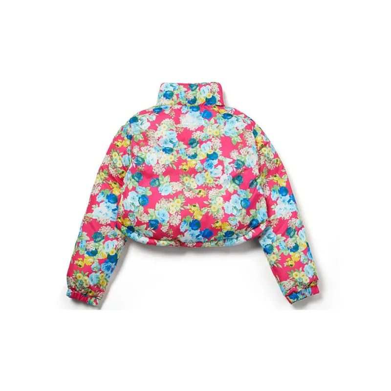 MARDI MERCREDI Down Jacket Women's Diamond Black Red Base With Print-3