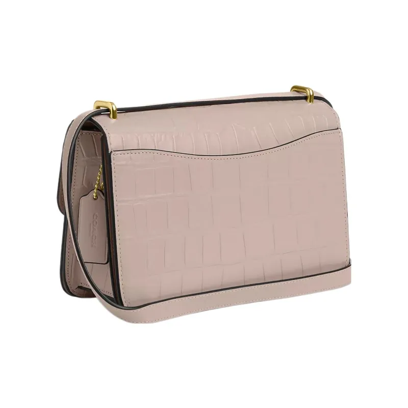 COACH Morgan Cow Leather Small Square Bag Shoulder Bag Crossbody Bag Large Size Women's Gold & Gray Birch-1