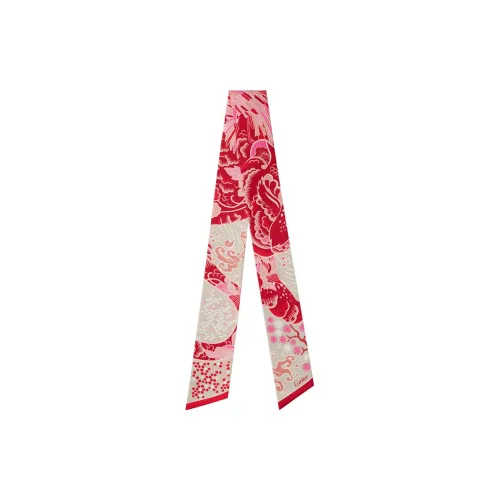 CARTIER Silk Scarves Women's Pink