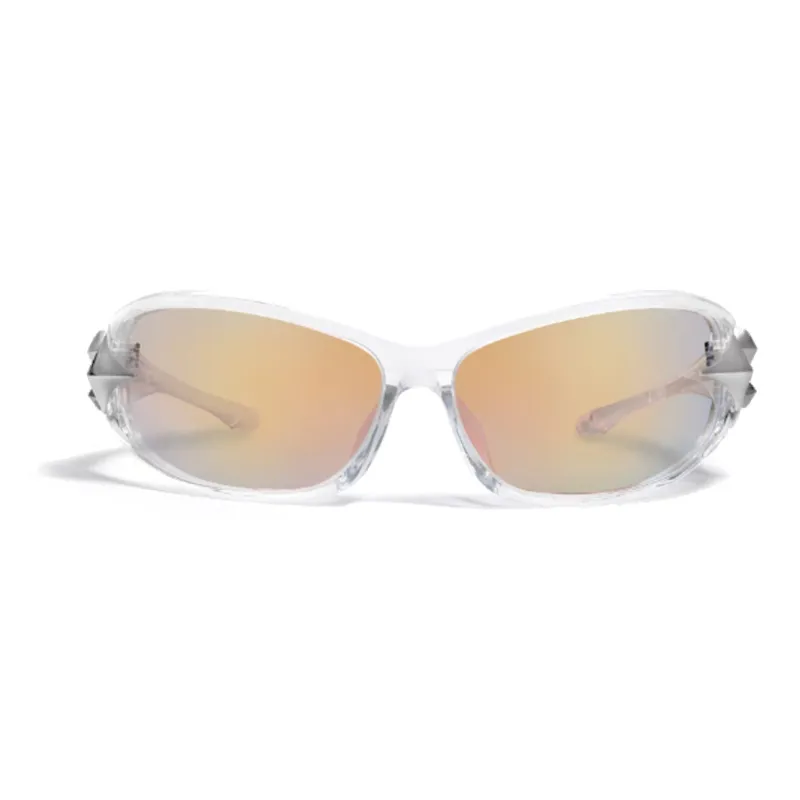 GENTLE MONSTER Third Kind Plate Frame Irregular Shape Sunglasses Unisex White-1