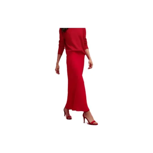 Reformation Casual Long Skirts Women's Poinsettia/One-Pin Red