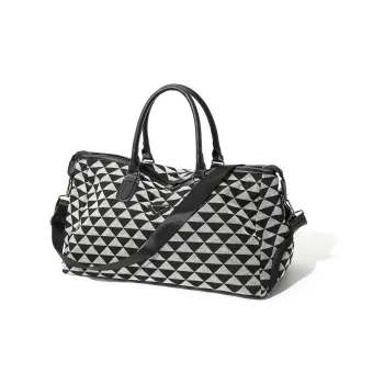 MASTER CANVAS Fabric Handbag Large Size Unisex Gray/Khaki