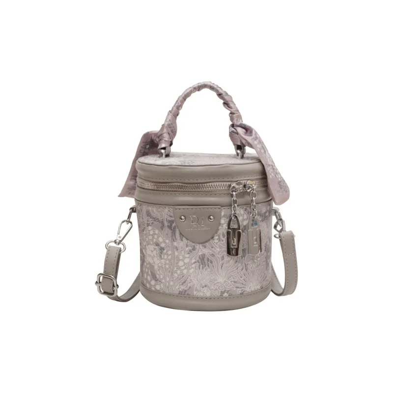 NOMK PU Shoulder Bag Crossbody Bag Handbag Bucket Bag Regular Women's Black/Gray/Pink-6