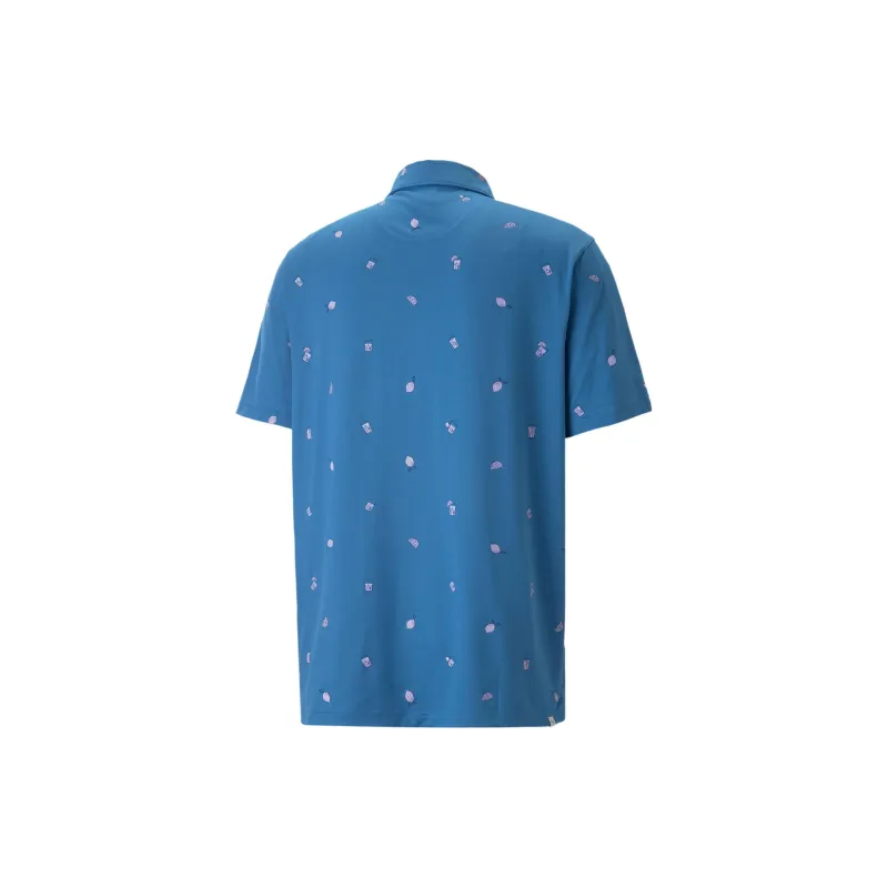 PUMA CLOUDSPUN Arnold Palmer CLOUDSPUN Citrus Golf Polo Shirt Men Polo Shirt Men's Blue-1