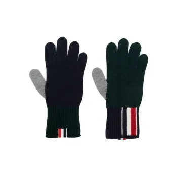 THOM BROWNE Fun Mix Intarsia-knit Logo Wool Gloves
