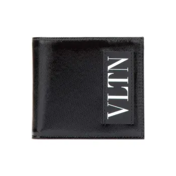 Valentino GARAVANI Cow Leather Wallet Men's Black