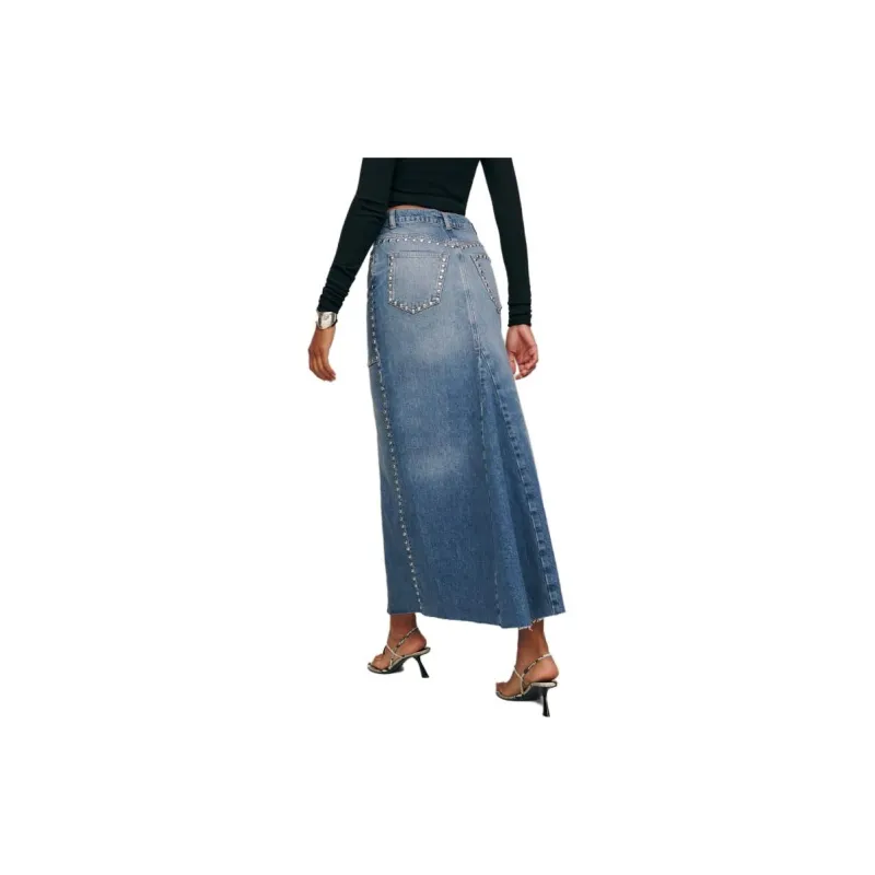 Reformation Tazz Denim Maxi Skirt-1