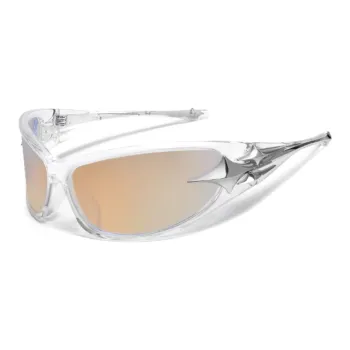 GENTLE MONSTER Third Kind Plate Frame Irregular Shape Sunglasses Unisex White