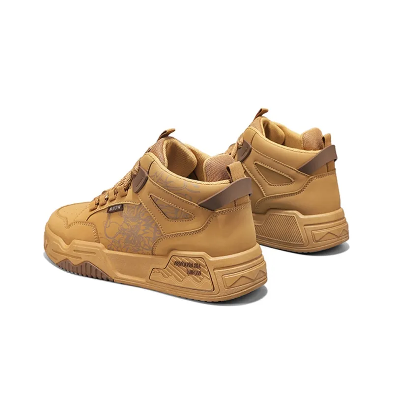 MIIOW Trend Party Series Anti Slip And Wear Resistant Height Increasing High Top Skateboard Shoes Men's-5