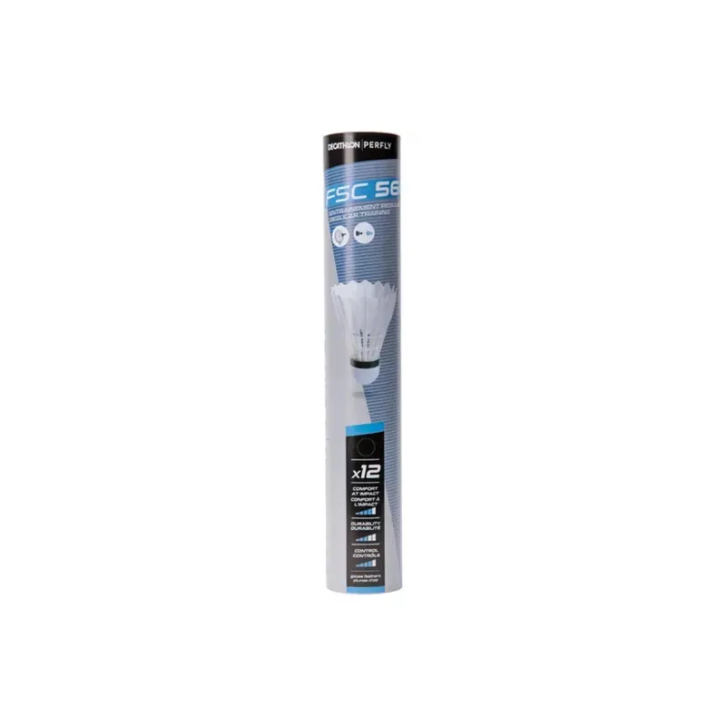 DECATHLON Goose Feather Shuttlecock 12 Pack Goose Feather Training Shuttlecocks-0