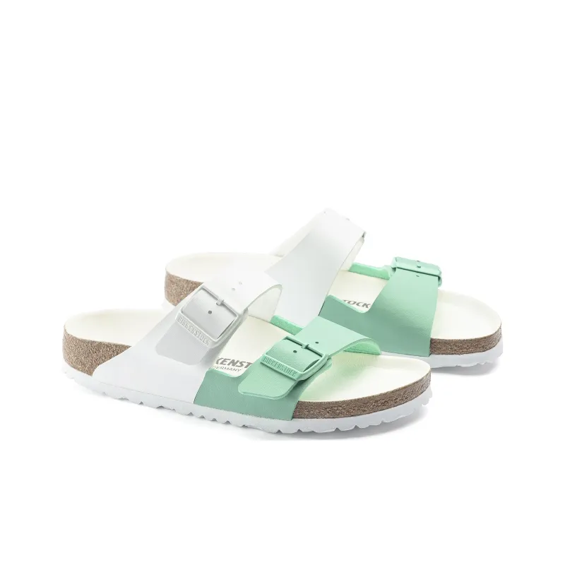 Birkenstock Slip-Resistant Slide Slippers Unisex White Green-2